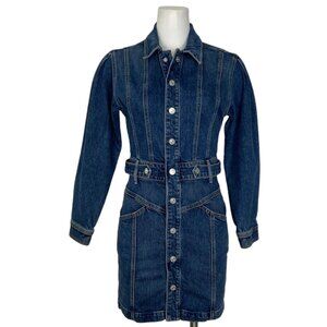 Mother Superior Denim Dress XS Beer Me Blue Mini Western NEW